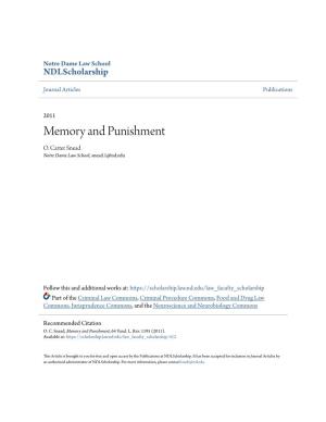 Memory and Punishment O