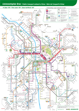 Liniennetzplan Graz / Public Transport Network of Graz / Rete Dei Trasporti Di Graz