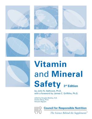 Vitamin and Mineral Safety 3Rd Edition