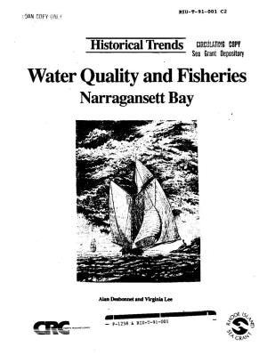 Water Quality and Fisheries Narragansettbay
