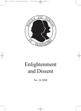 Enlightenment and Dissent 24(2008)