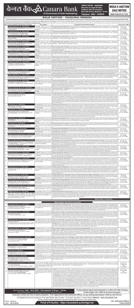 Mega E-Auction Sale Notice