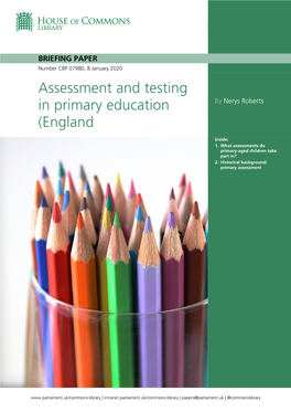 Assessment and Testing in Primary Education (England)