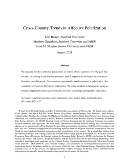 Cross-Country Trends in Affective Polarization