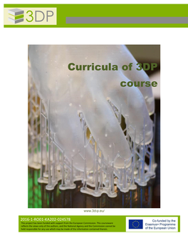 Curricula of 3DP Course
