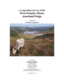 West Pennine Moors Moorland Fringe