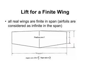 Lift for a Finite Wing
