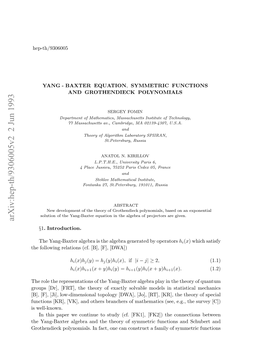 Yang-Baxter Equation, Symmetric Functions and Grothendieck Polynomials 3