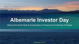 Lithium: Significant Long-Term Growth Supported by Luke Kissam, CEO Increasing Adoption of Electric Vehicles Eric Norris, President | Dr