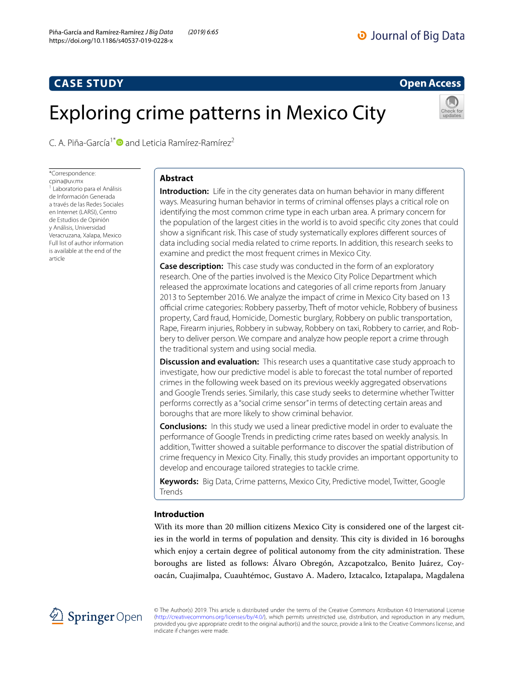 Exploring Crime Patterns in Mexico City