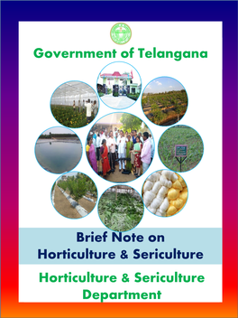 Government of Telangana Horticulture & Sericulture Department Brief Note on Horticulture & Sericulture