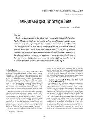 Flash-Butt Welding of High Strength Steels(1321KB)