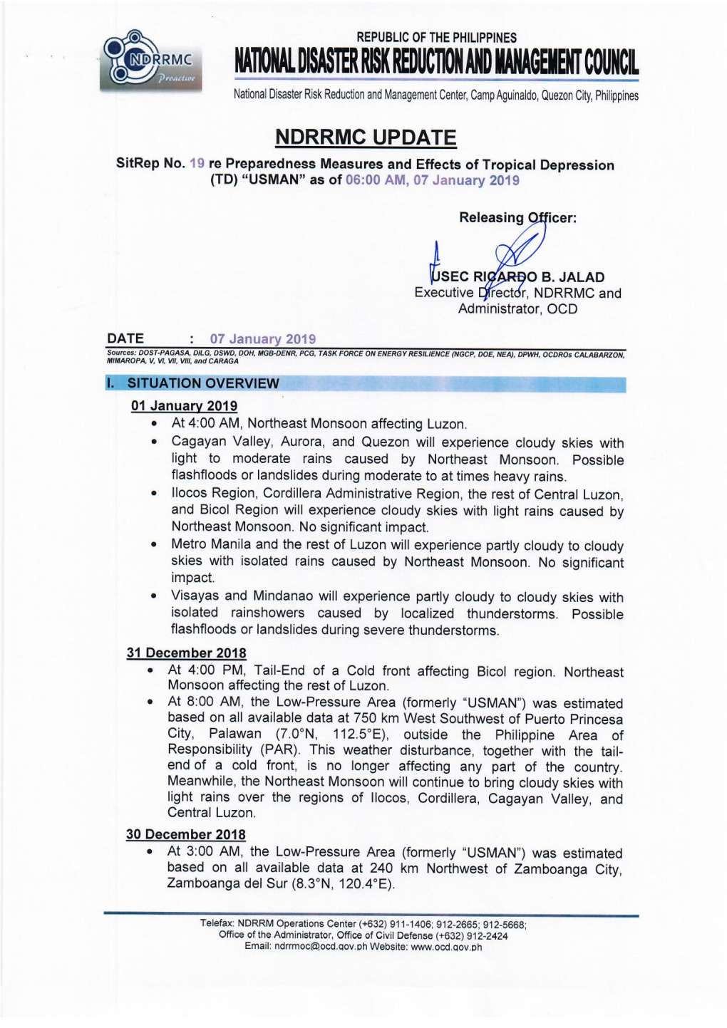 Preparedness Measures and Effects for Tropical Depression 