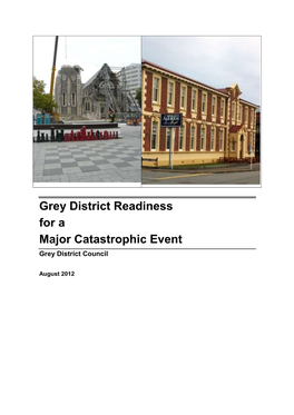 Grey District Readiness for a Major Catastrophic Event Grey District Council