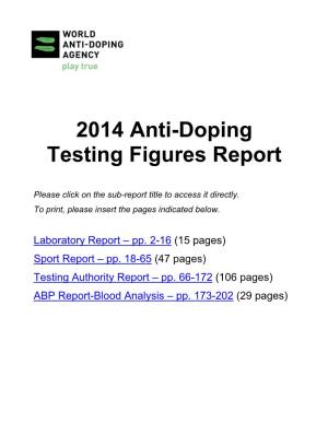 2014 Anti-Doping Testing Figures Report