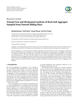 Triaxial Test and Mechanical Analysis of Rock-Soil Aggregate Sampled from Natural Sliding Mass