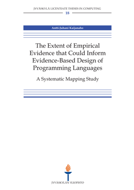 The Extent of Empirical Evidence That Could Inform Evidence-Based Design of Programming Languages