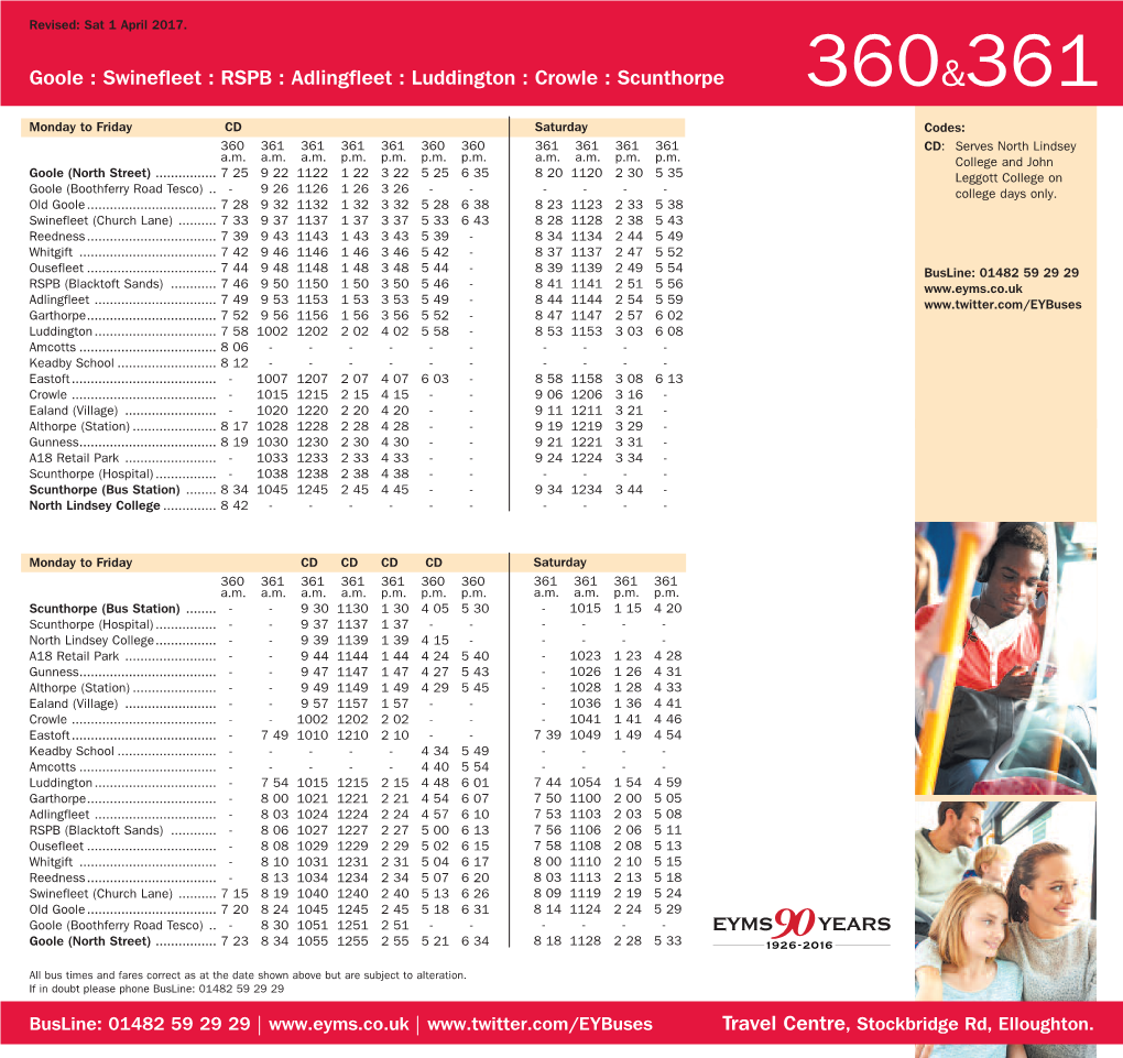 Your Bus Routes Goole Town Centre : Scunthorpe Town Centre