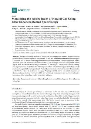 Monitoring the Wobbe Index of Natural Gas Using Fiber-Enhanced Raman Spectroscopy