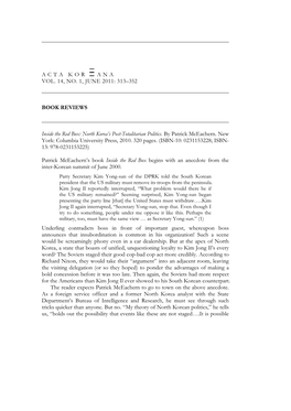 Acta Kor Ana Vol. 14, No. 1, June 2011: 313–352 Book