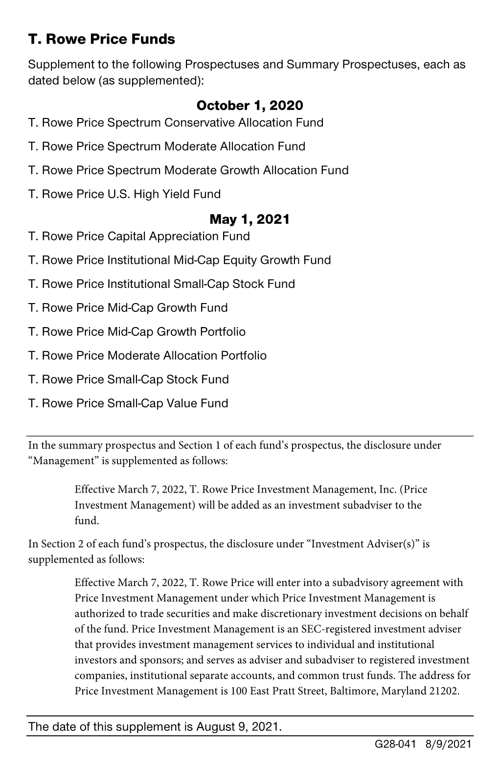 Institutional Small-Cap Stock Fund T