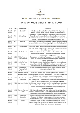 TPTV Schedule March 11Th - 17Th 2019