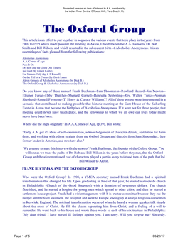 The Oxford Group