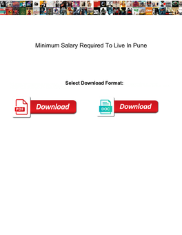 Minimum Salary Required to Live in Pune