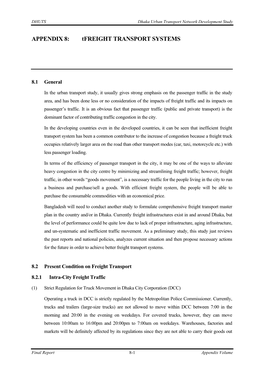 APPENDIX 8: Tfreight TRANSPORT SYSTEMS