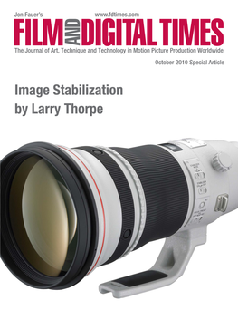 Image Stabilization by Larry Thorpe Preface Laurence J