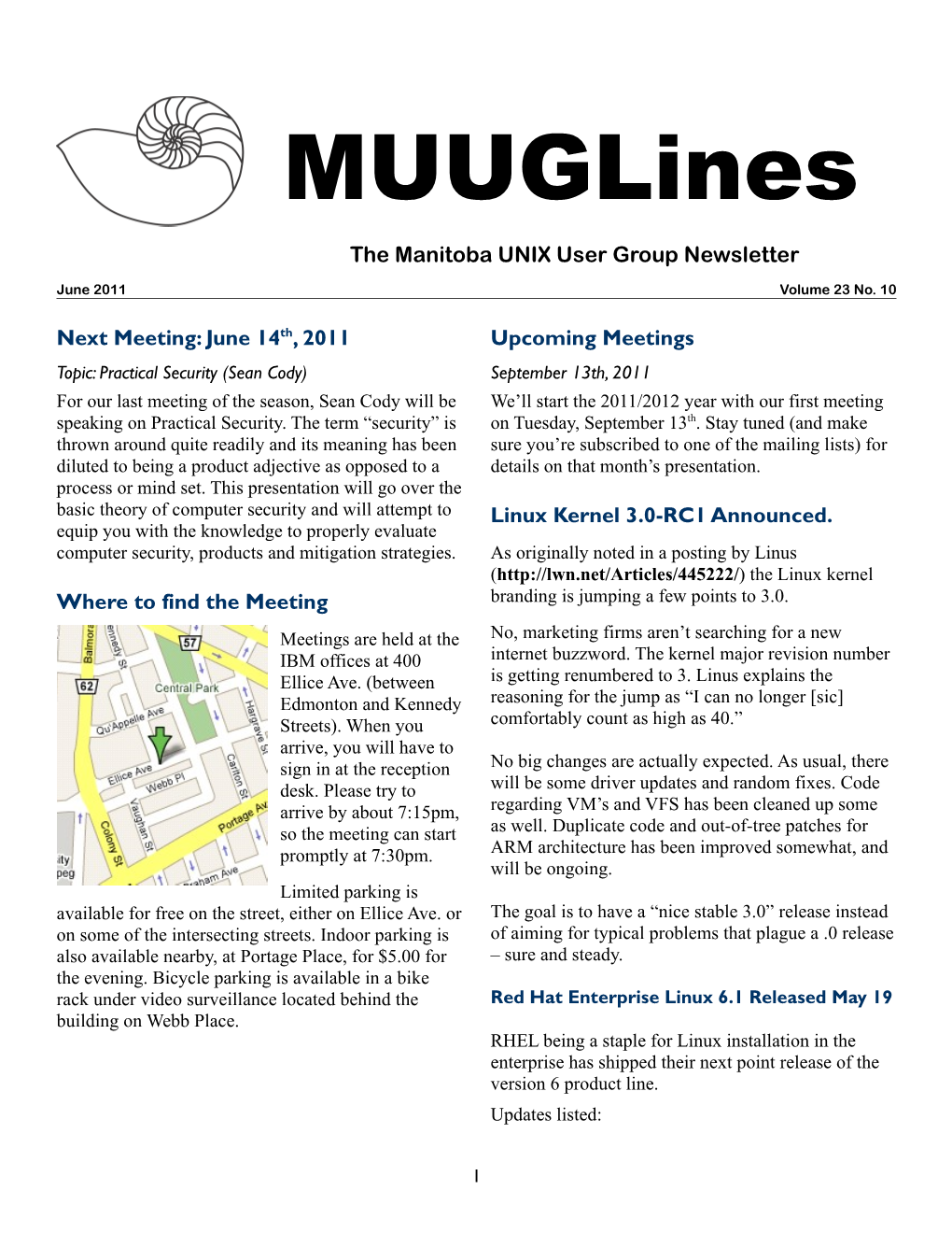 Muuglines the Manitoba UNIX User Group Newsletter