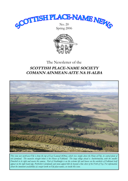 Scottish Place-Name News No. 20