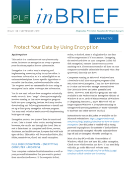 Protect Your Data by Using Encryption