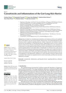 Cannabinoids and Inflammations of the Gut-Lung-Skin Barrier