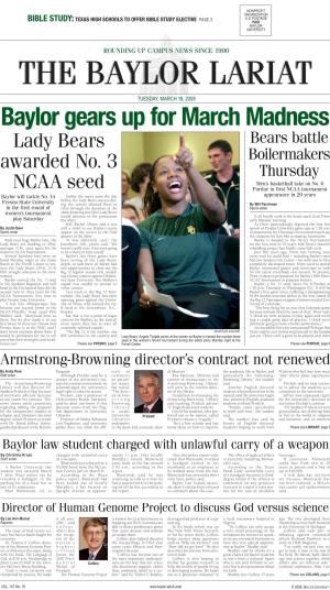 Baylor Gears up for March Madness Lady Bears Bears Battle Boilermakers Awarded No