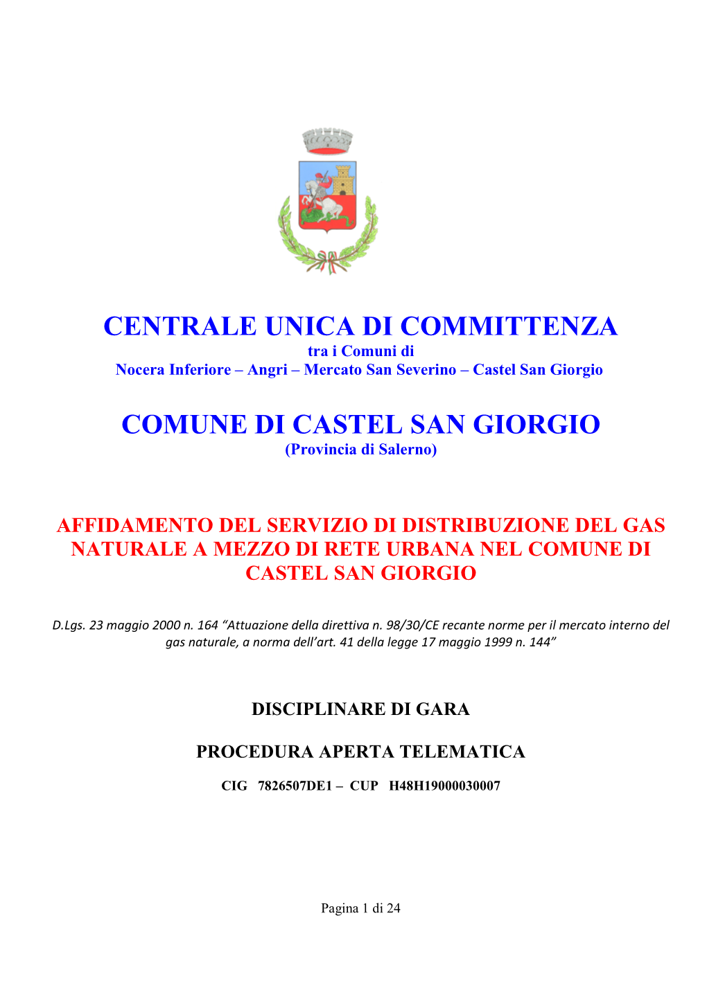 Centrale Unica Di Committenza Comune Di