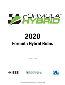 2019 Formula Hybrid Rules