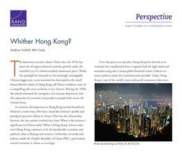 Whither Hong Kong?