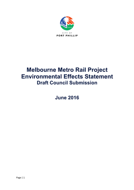 Melbourne Metro Rail Project Environmental Effects Statement Draft Council Submission