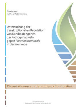 Untersuchung Der Transkriptionellen Regulation Von Kandidatengenen Der Pathogenabwehr Gegen Plasmopara Viticola in Der Weinrebe