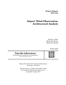 Airport Wind Observation Architectural Analysis