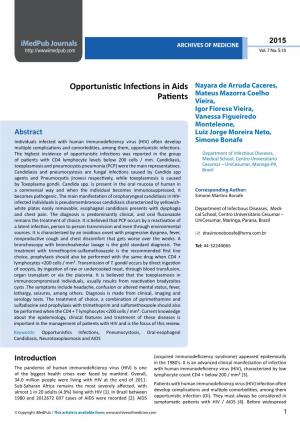 Opportunistic Infections in Aids Patients