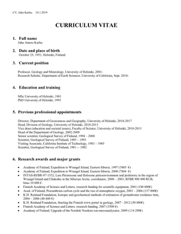 Curriculum Vitae