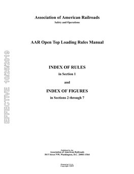 AAR Open Top Loading Rules Manual