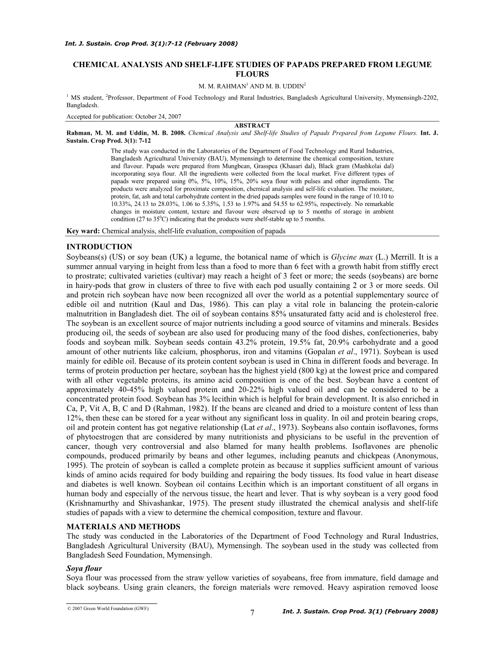 7 Chemical Analysis and Shelf-Life Studies of Papads