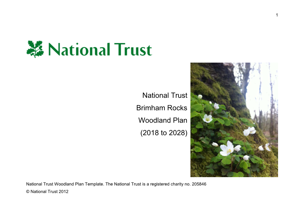 National Trust Brimham Rocks Woodland Plan (2018 to 2028)