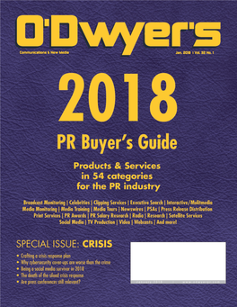 '18 PR Buyer's Guide & Crisis Communications Magazine