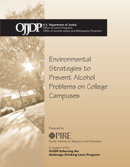 Environmental Strategies to Prevent Alcohol Problems on College Campuses