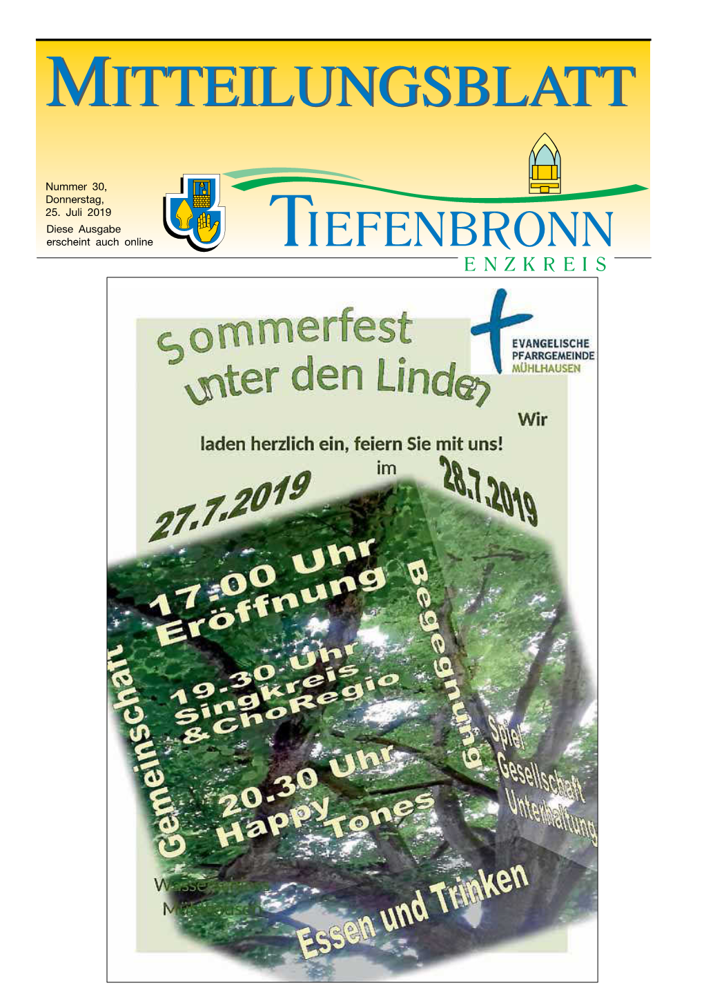 Mitteilungsblatt KW 30/2019