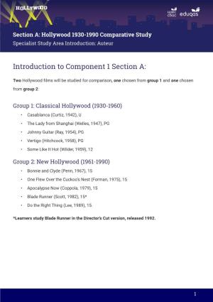 Introduction to Component 1 Section A